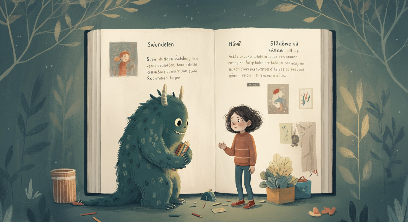 Janni och monstret i magen – en bok om oron inför förskoleklass